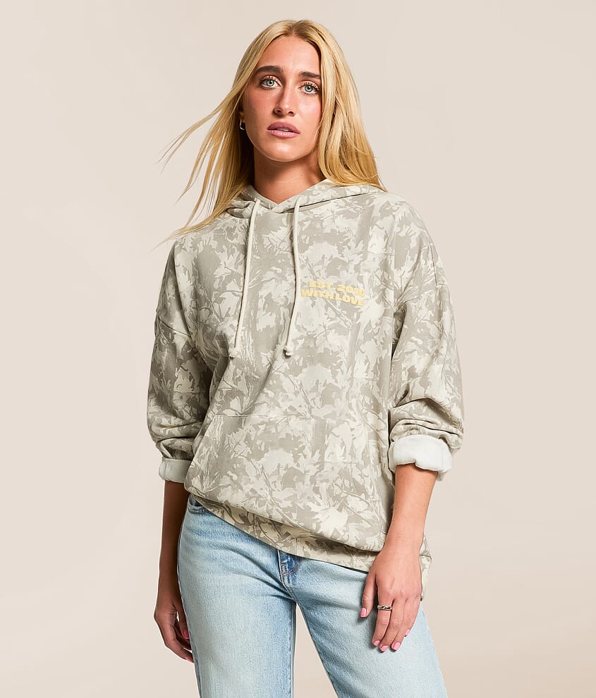 With Love Camo Hooded Sweatshirt