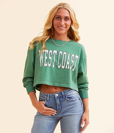 FITZ + EDDI West Coast Boxy Cropped T-Shirt front view