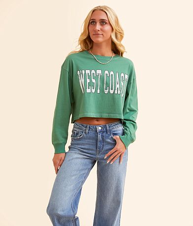FITZ + EDDI West Coast Boxy Cropped T-Shirt full right side view