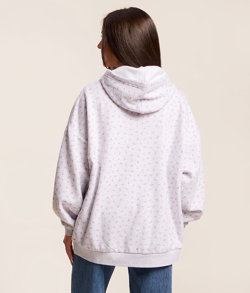 Floral Hooded Sweatshirt