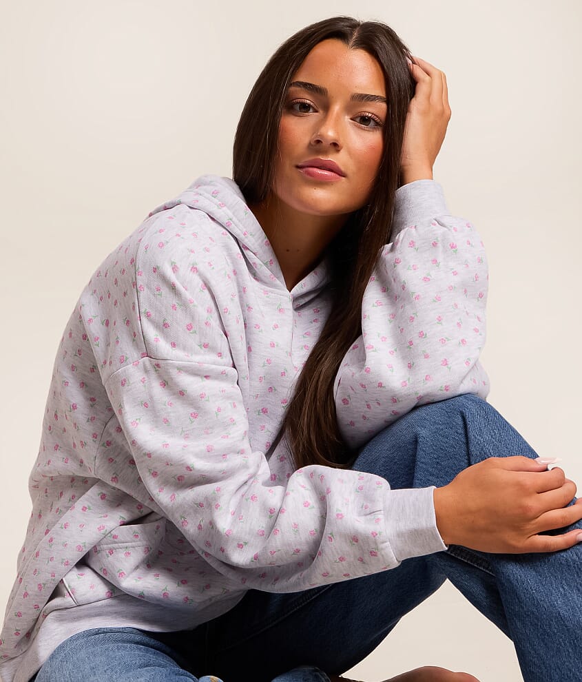 Floral Hooded Sweatshirt - thumbnail 3