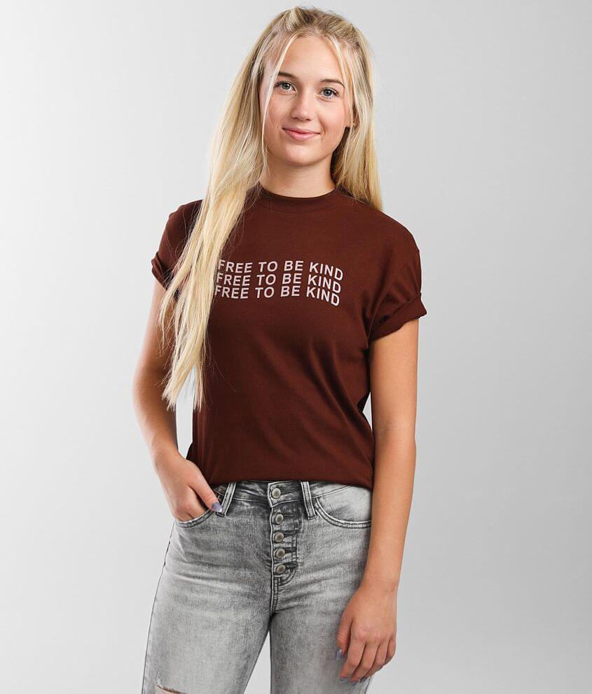 Modish Rebel Free To Be Kind T-Shirt front view