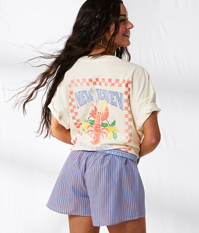 33 Coastal New Haven Lobster Oversized T-Shirt front view