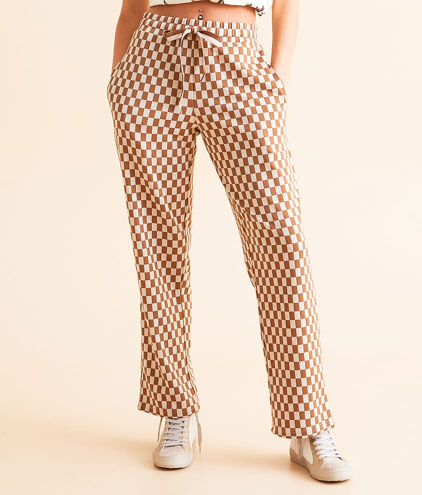 Modish Rebel Checkered Pant front view