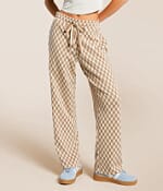 Modish Rebel Checkered Pant - Women's Pants in Birch Natural | Buckle