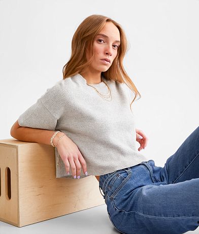 FITZ + EDDI Brushed Thermal Cropped Top front view