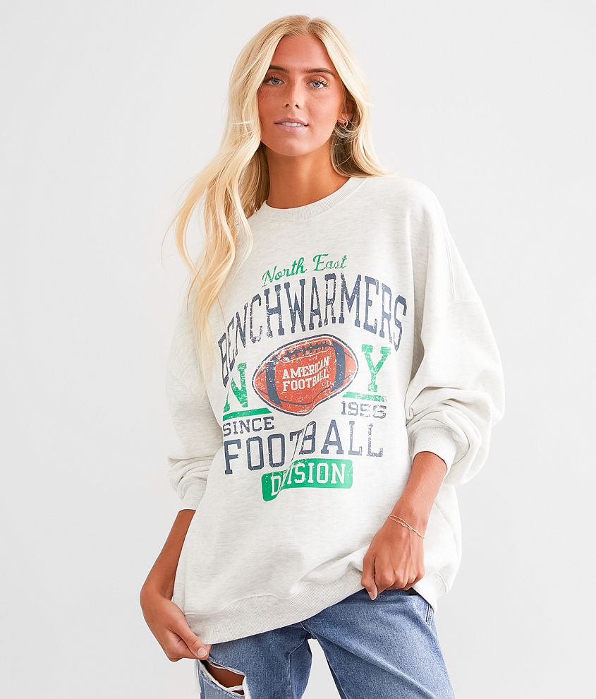 Modish Rebel Benchwarmers Football Oversized Pullover front view