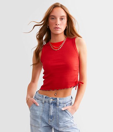 FITZ + EDDI Cinch Tie Tank Top front view