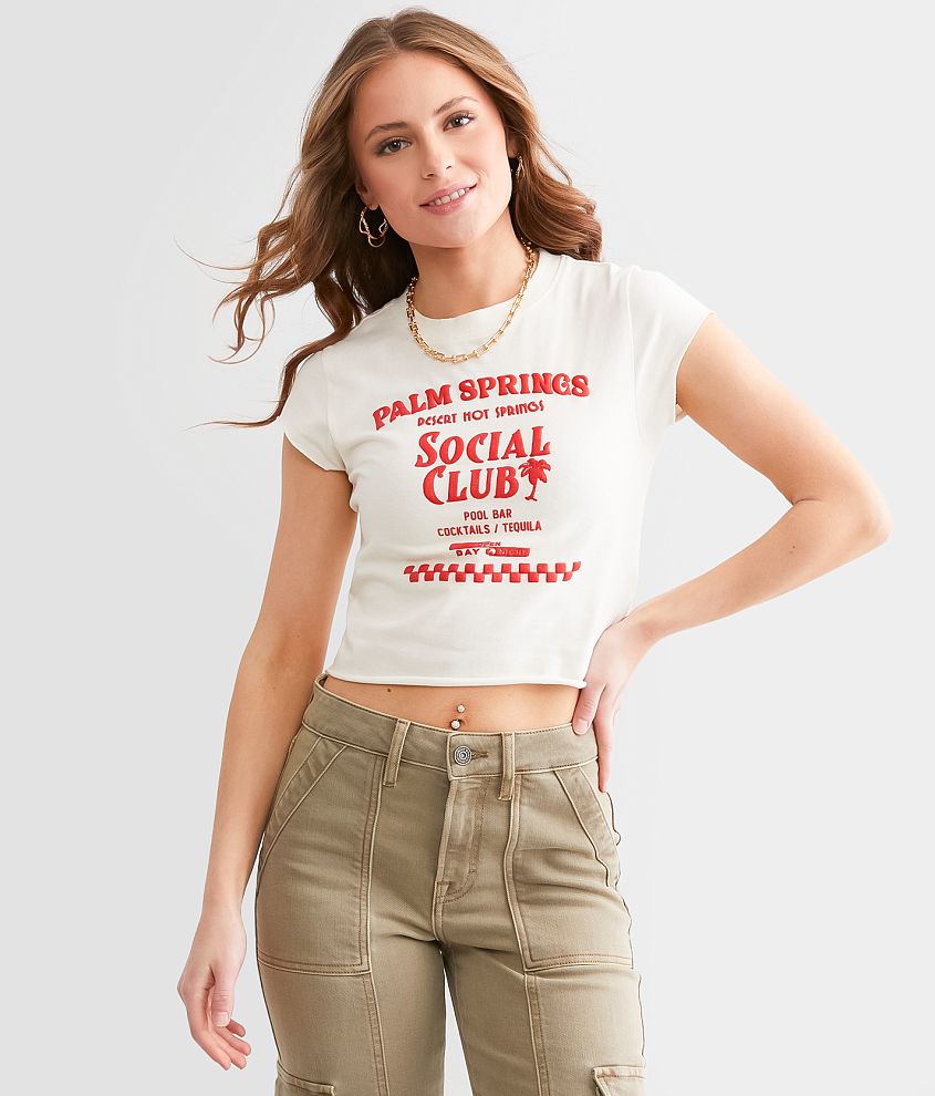 FITZ + EDDI Palm Springs Social Club Cropped T-Shirt