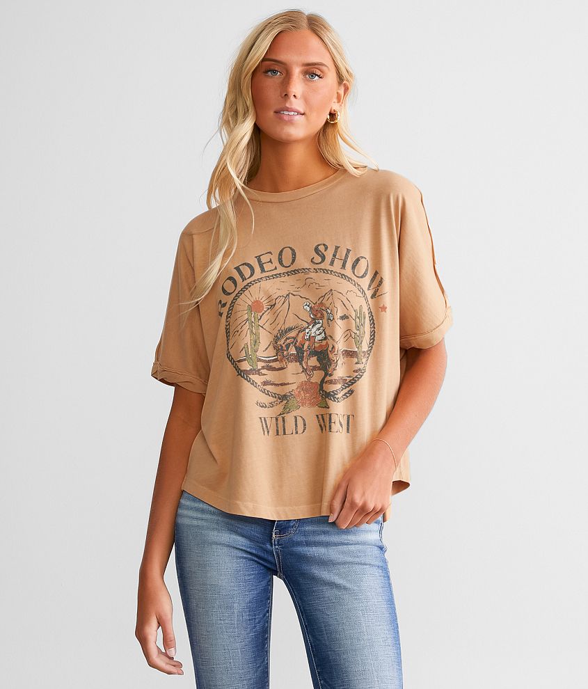 Modish Rebel Rodeo Show Oversized T-Shirt front view