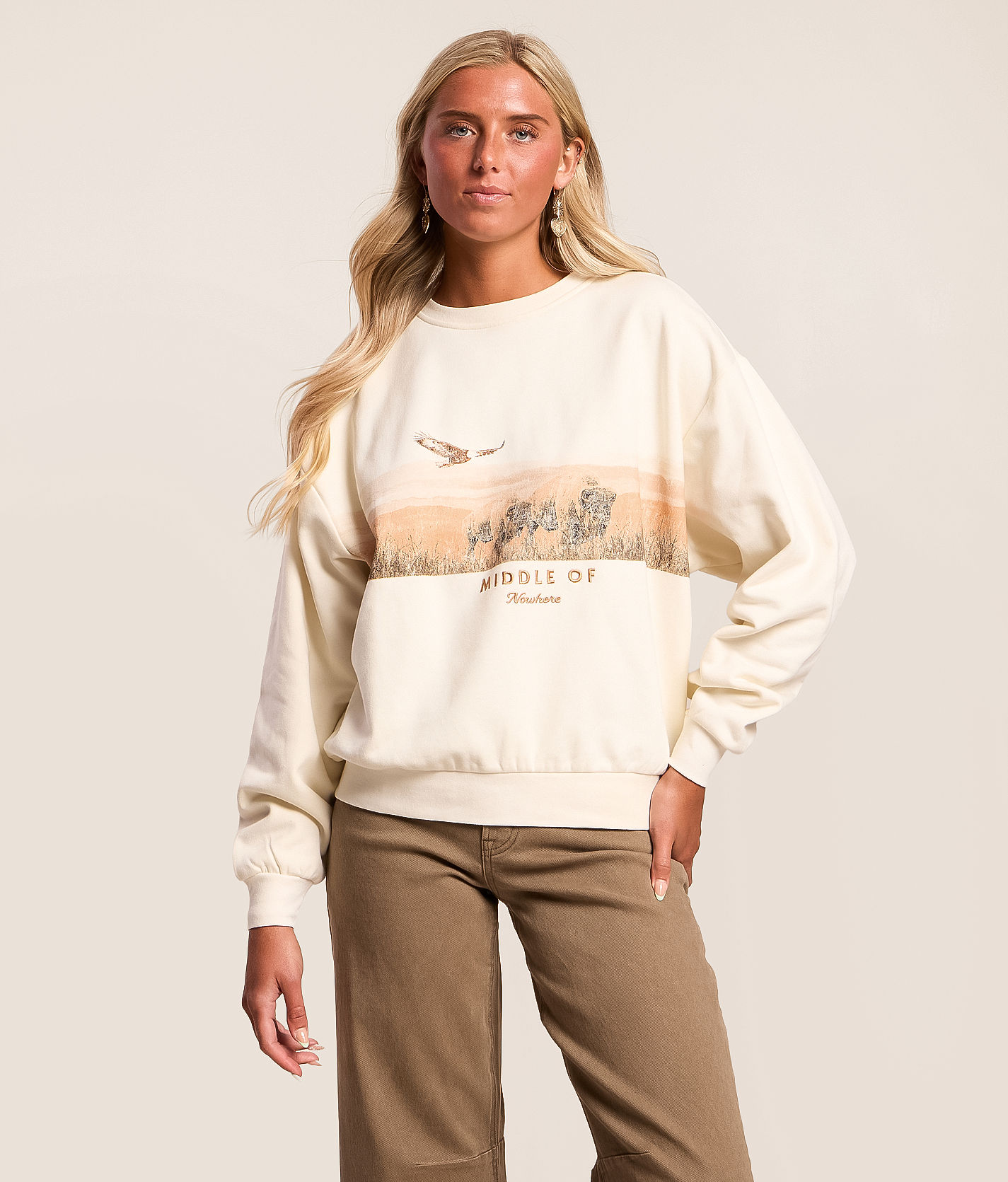 Modish Rebel Middle Of Nowhere Pullover - Women's Sweatshirts in