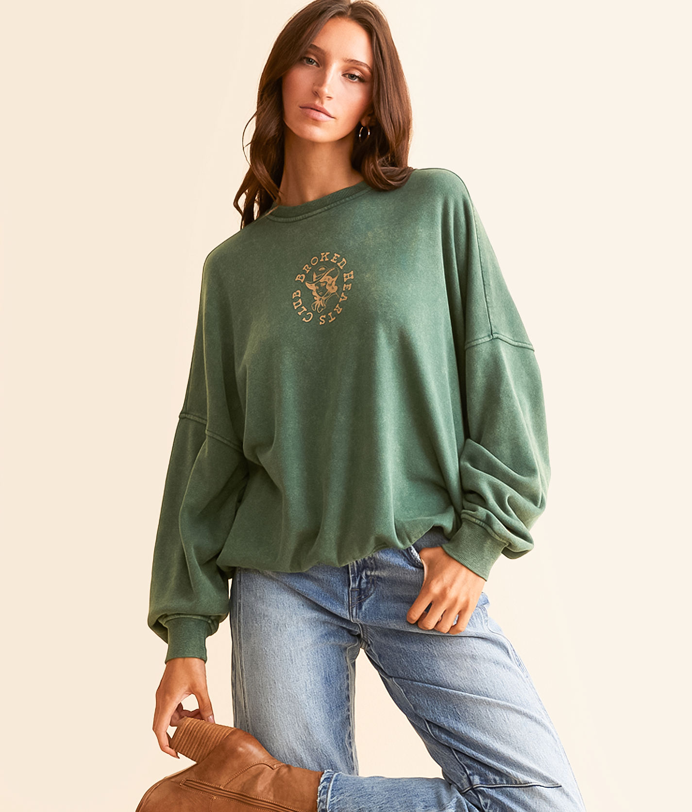 Modish Rebel Broken Heart Pullover - Women's Sweatshirts in