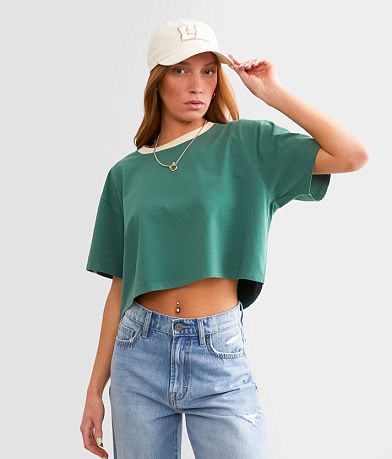 FITZ + EDDI Boxy Cropped T-Shirt front view