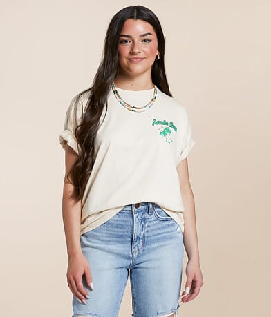 Modish Rebel Paradise Beach T-Shirt front view