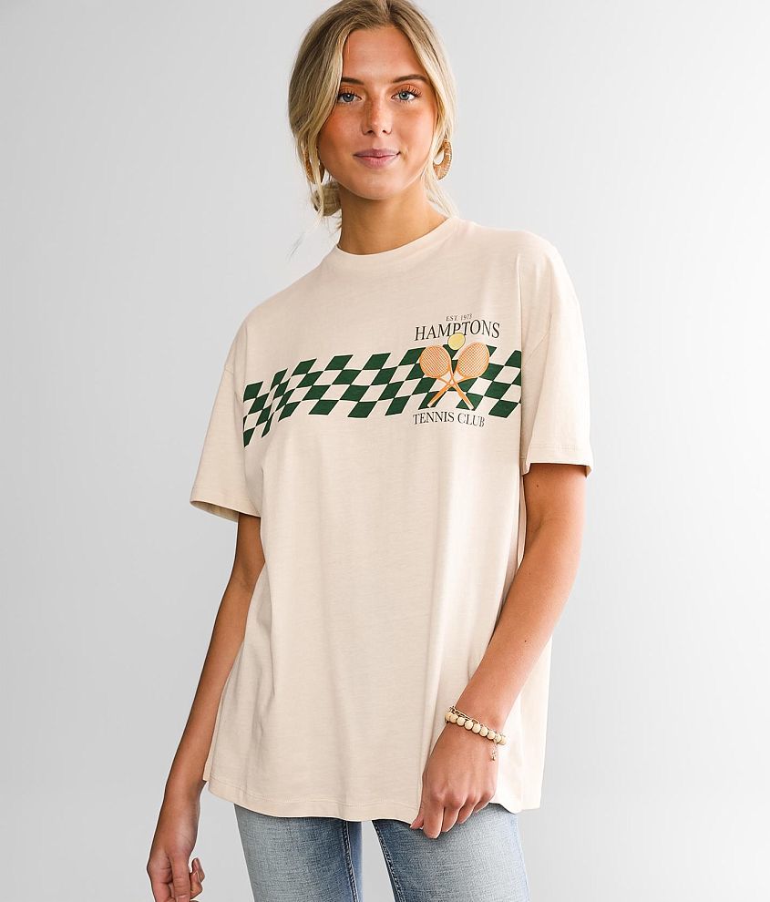 FITZ + EDDI Tennis Club T-Shirt - One Size - Women's T-Shirts in White