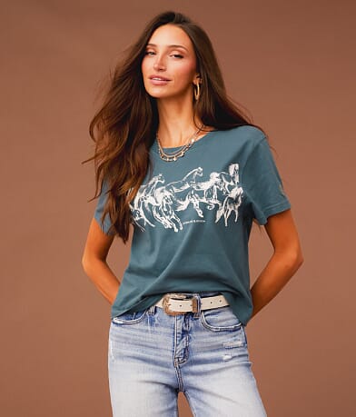 Sterling & Stitch Wild Horses T-Shirt front view