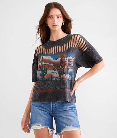 Modish Rebel Desert Laser-Cut T-Shirt FULL_LEFT_SIDE