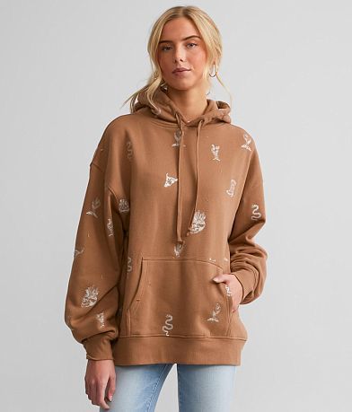 Modish Rebel Western Hooded Sweatshirt front view