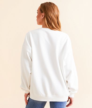 Modish Rebel Basketball Champion Oversized Pullover back view