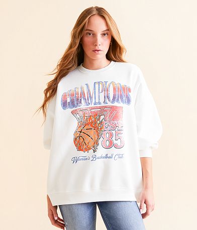 Modish Rebel Basketball Champion Oversized Pullover full right side view
