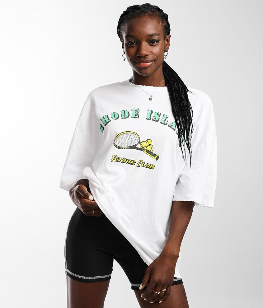 FITZ + EDDI Tennis Club T-Shirt - One Size - Women's T-Shirts in White