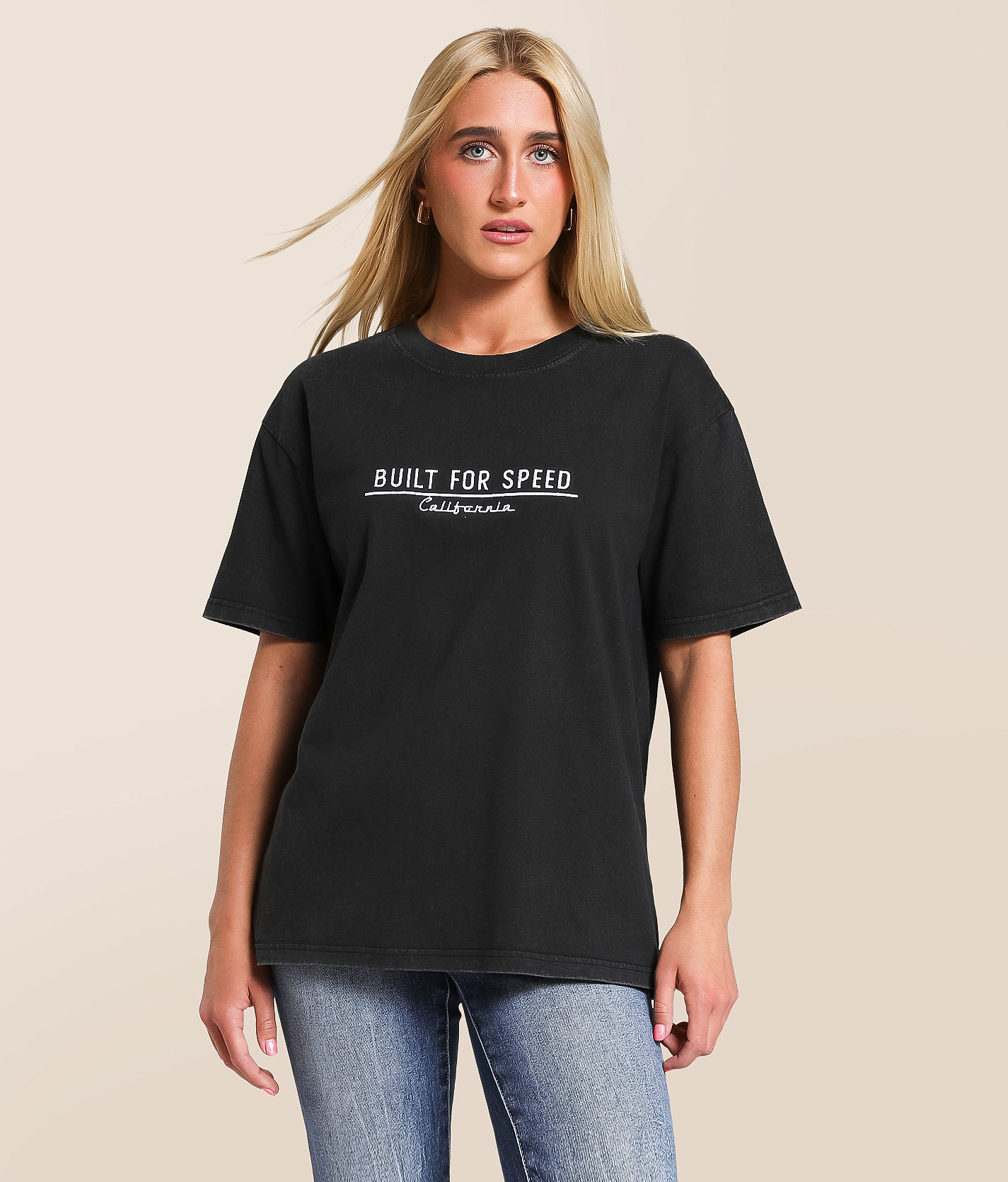 Modish Rebel Built For Speed Oversized T-Shirt - Women's Graphic T