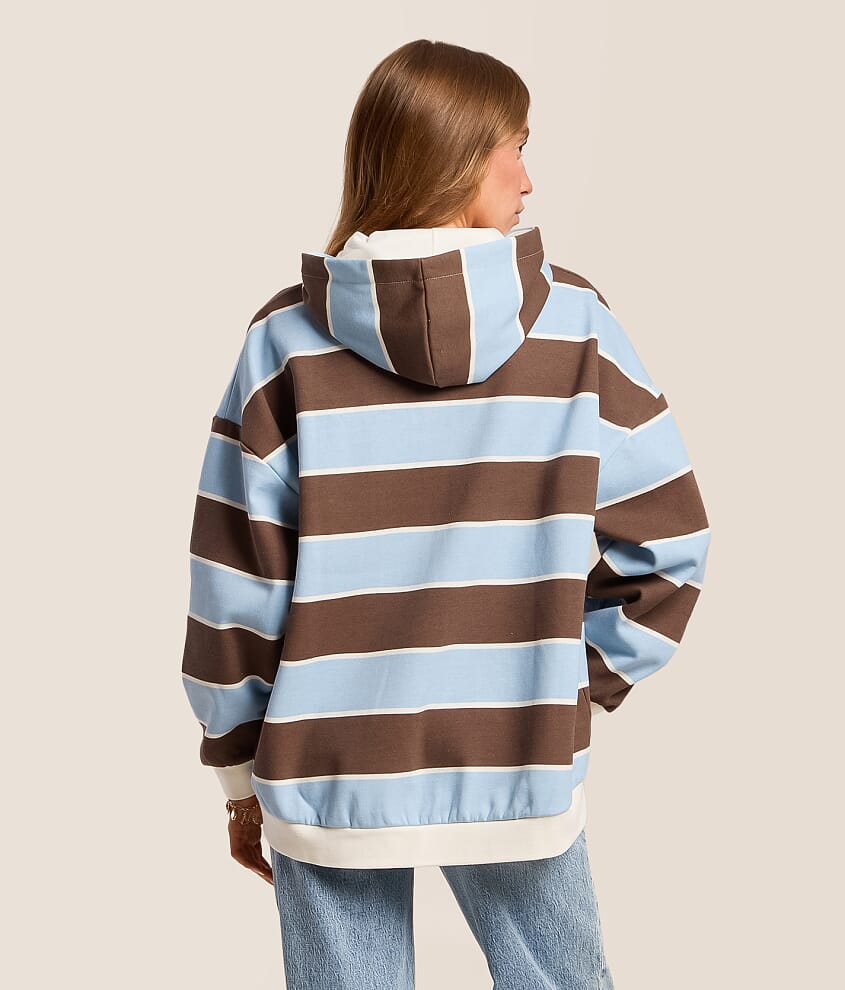 Striped Boston Hooded Sweatshirt - thumbnail 3