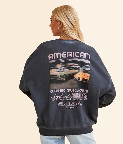 Modish Rebel Built For Speed California Oversized Pullover back view
