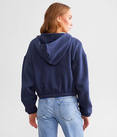 BKE Fleece Cropped Hoodie back view
