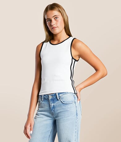 FITZ + EDDI Fitted Tank Top full left side view