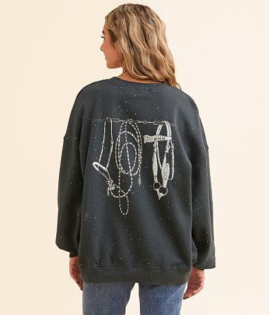 Modish Rebel Howdy Oversized Pullover BACK