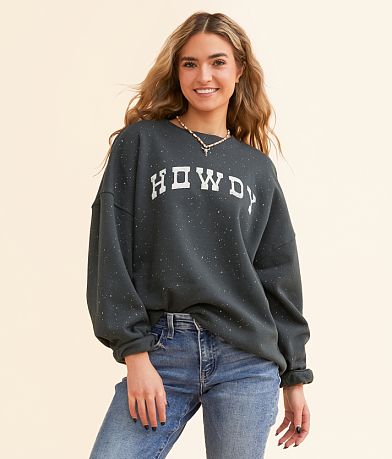 Modish Rebel Howdy Oversized Pullover front view