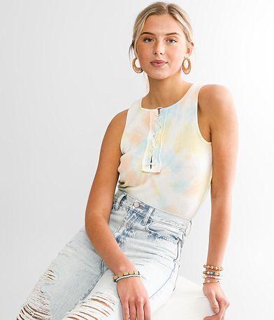 Gilded Intent Tie Dye Tank Top front view