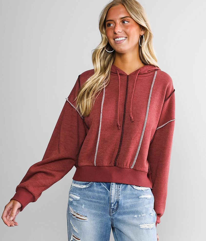 Burgundy womens hot sale sweatshirt