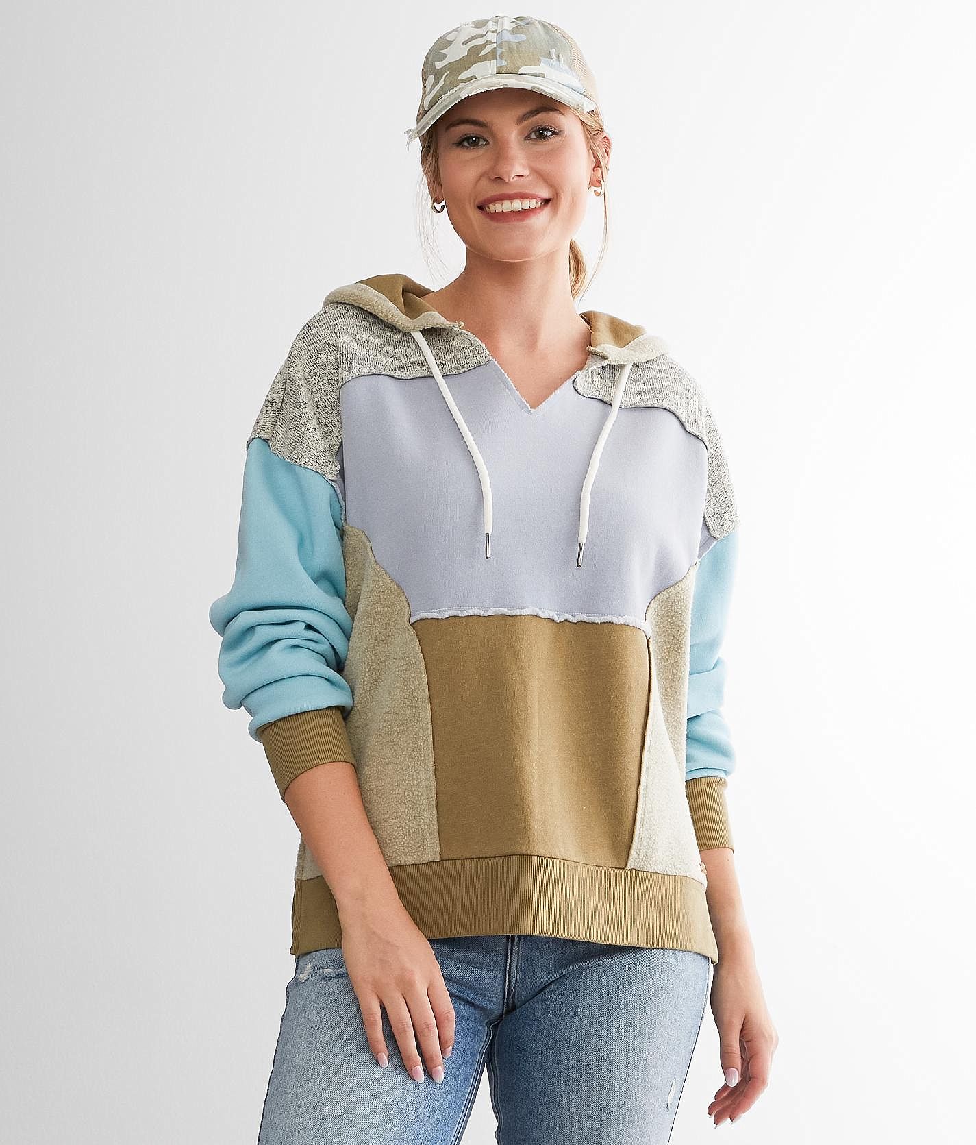 BKE Color Block Hoodie - Women's Sweatshirts in Multi | Buckle