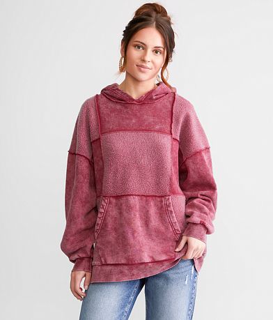 Gilded Intent Oversized Knit Hooded Sweatshirt front view