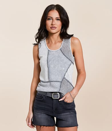 Gilded Intent Exposed Seam Tank Top front view
