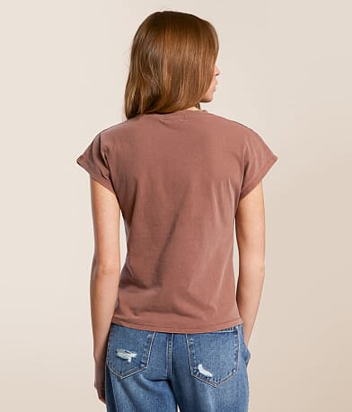 Gilded Intent Washed Lace-Up Top back view