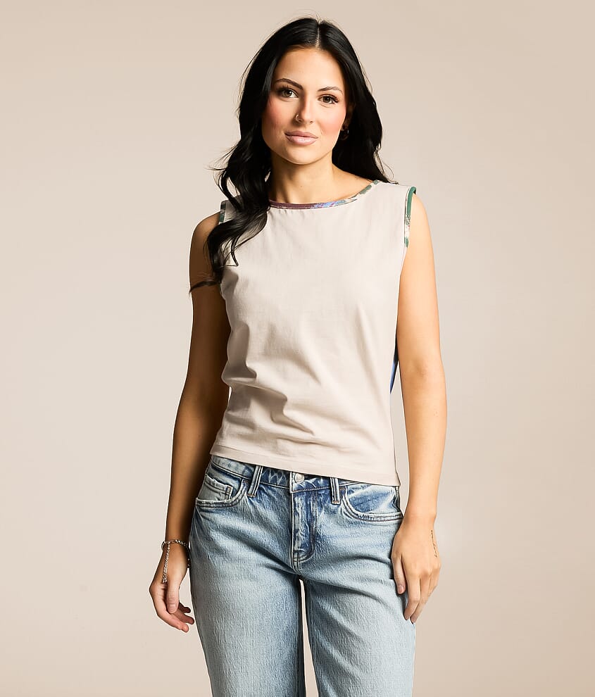 Printed Two Way Tank Top - thumbnail 4
