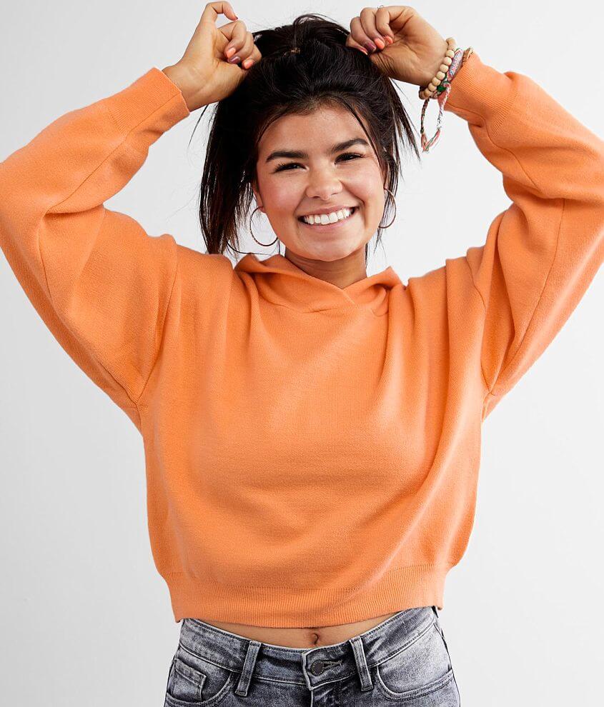 Cropped orange sweatshirt new arrivals