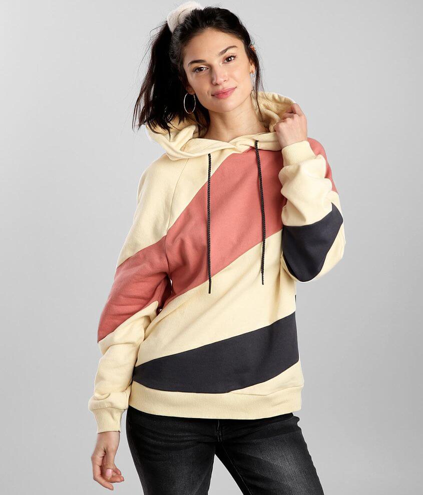 BKE Color Block Hooded Sweatshirt - Women's Sweatshirts in Tan Mauve ...