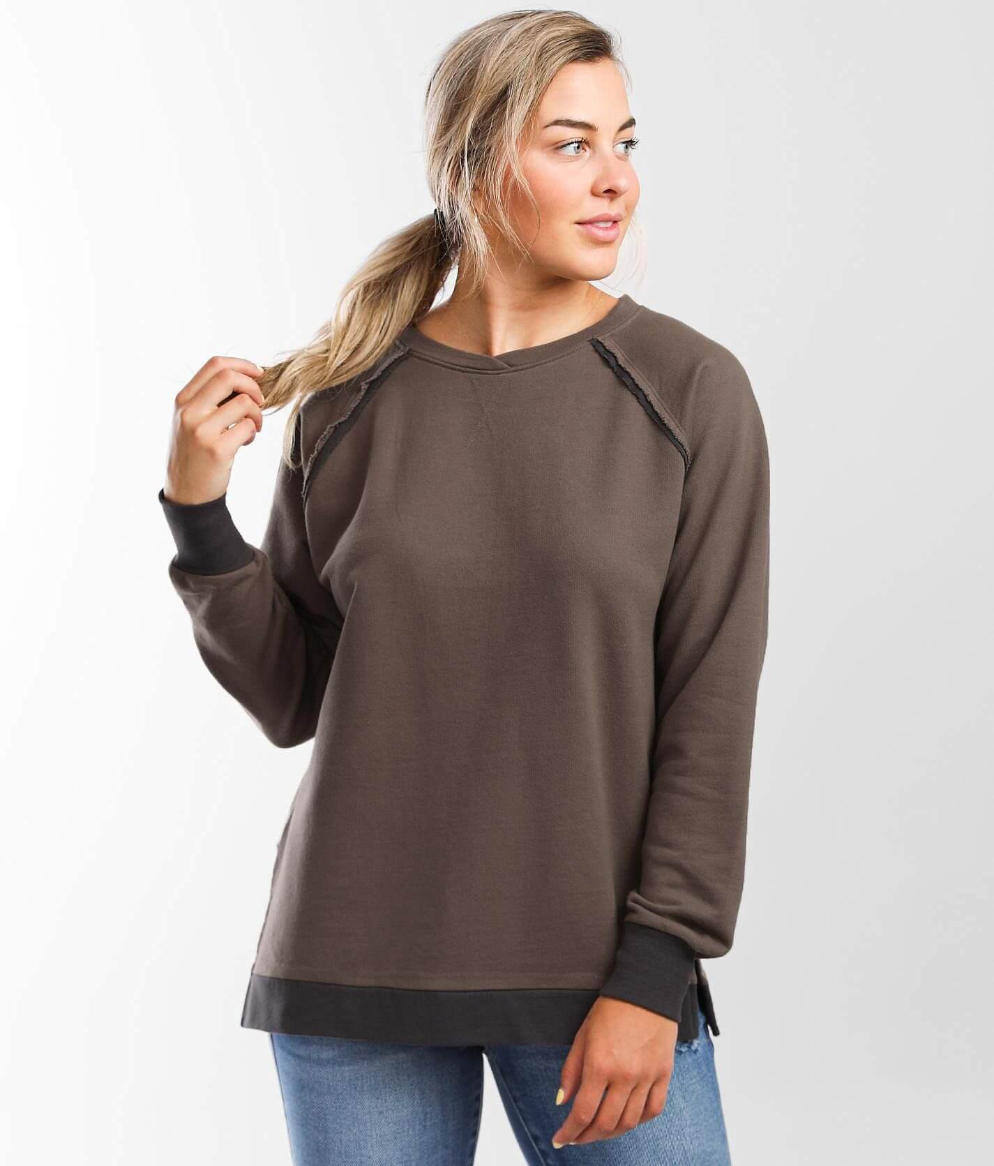 Criss cross front sweatshirt sales