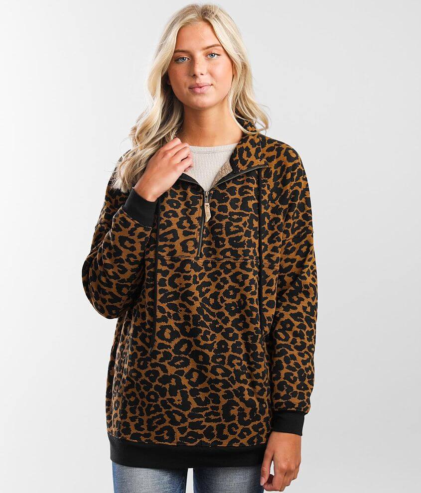 Cheetah pullover hot sale