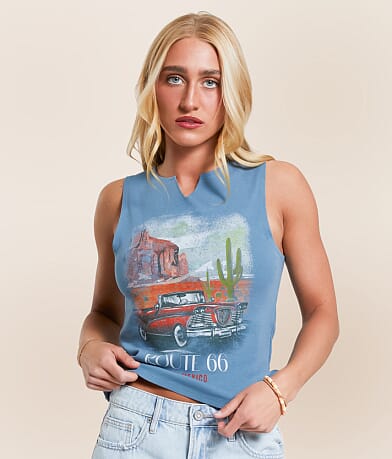 Modish Rebel Route 66 Tank Top front view