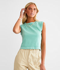 Exposed Seam Muscle Tank Top