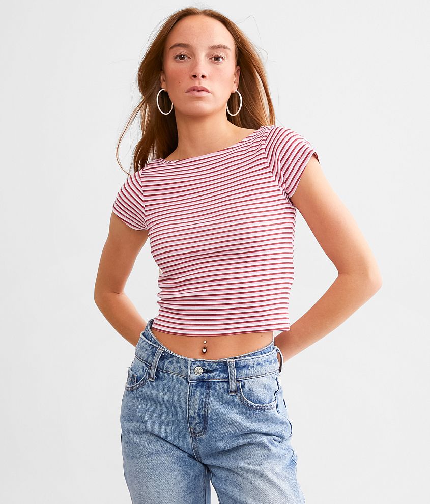 FITZ + EDDI Striped Top - Women's Shirts/Blouses in Pink Multi