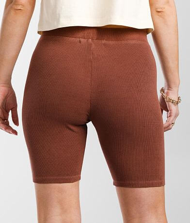 Gilded Intent Ribbed Biker Short back view