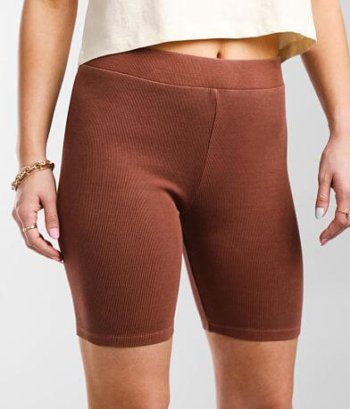 Gilded Intent Ribbed Biker Short full left side view