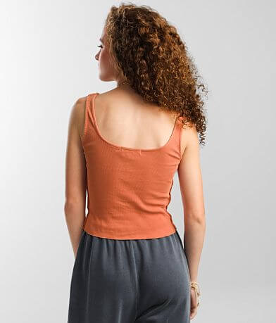 Gilded Intent Exposed Seam Cropped Tank Top back view
