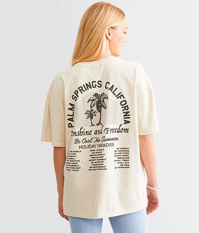 Modish Rebel Palm Springs California Oversized T-Shirt BACK